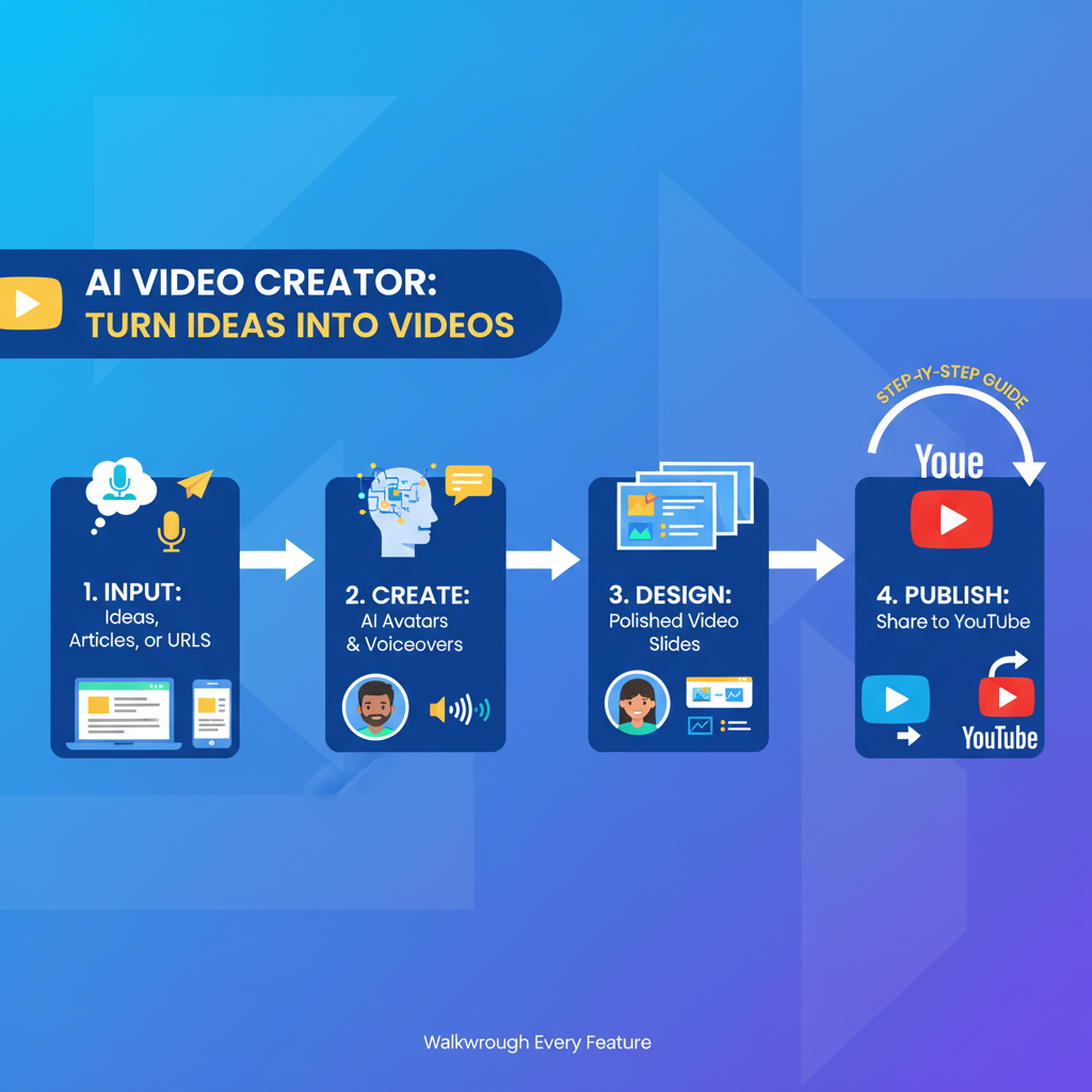 Worldprofit AI Video Flow Infographic