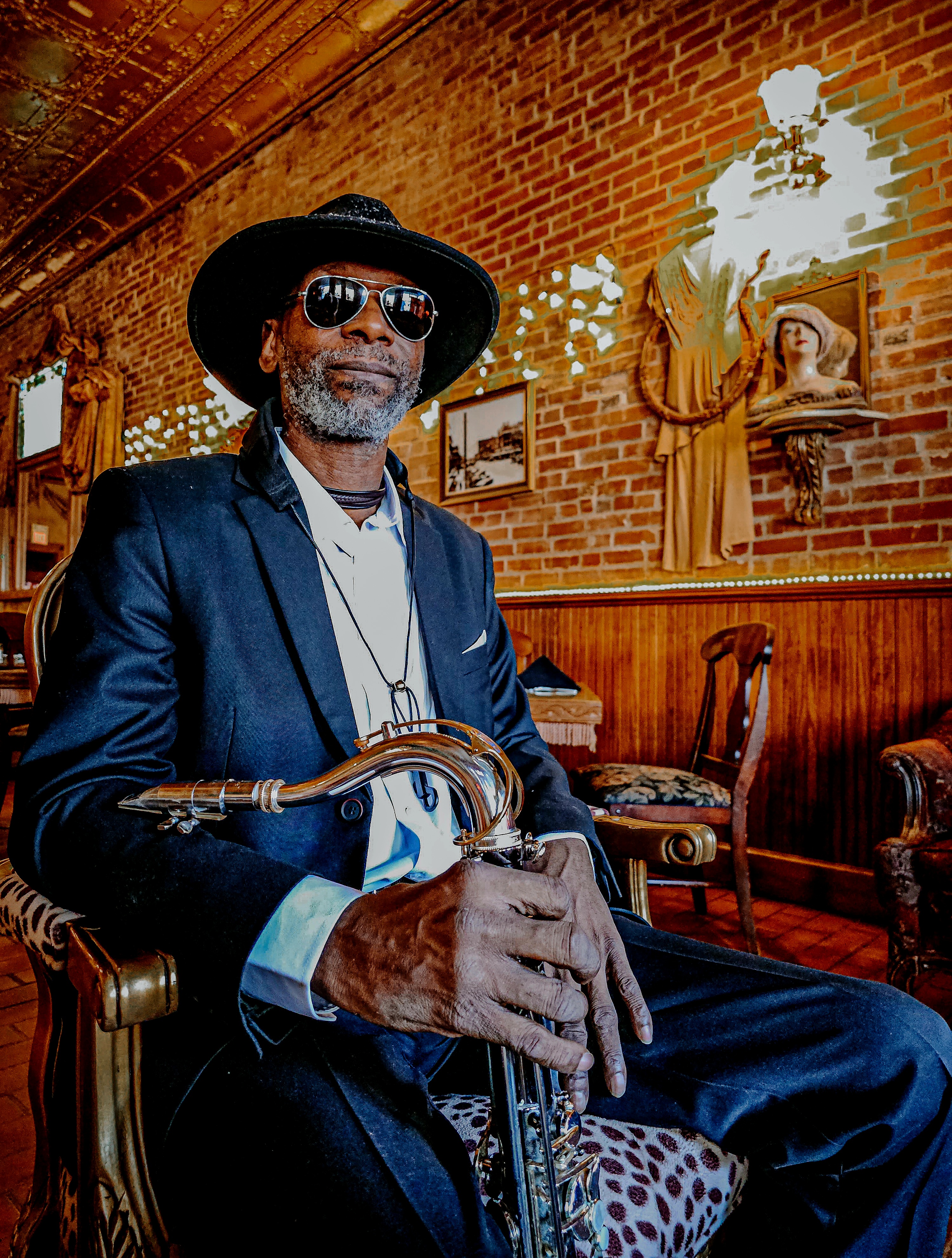 A calm person sitting and visualizing online success and financial freedom