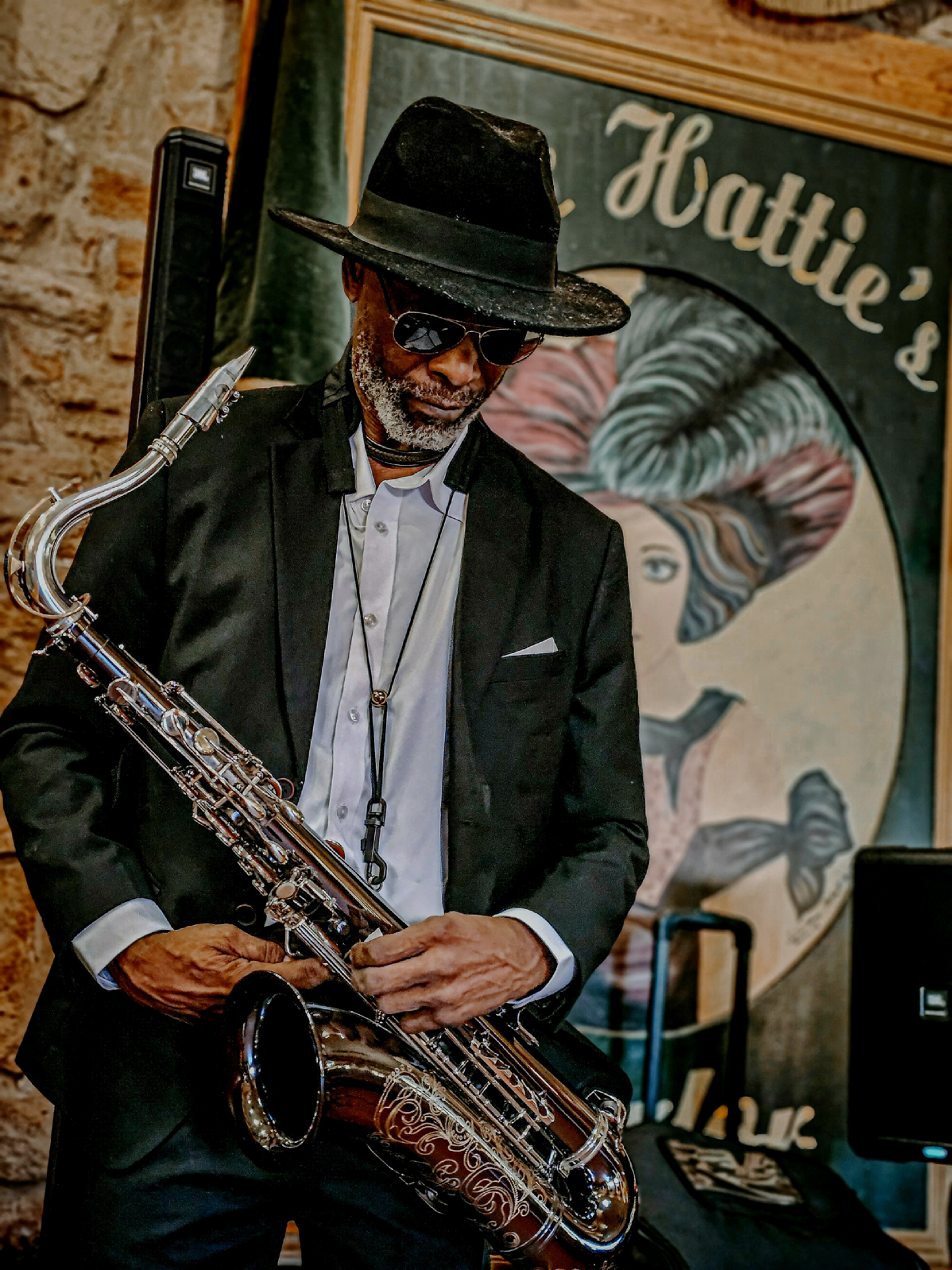 A musician preparing to perform, symbolizing creativity and freedom in content creation